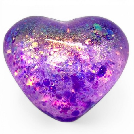 Антистрес жуйка тягучка серце (ФІЛЕТОВЕ)