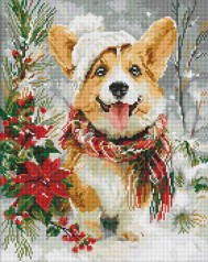 Алмазная мозаика - "Счастливая собачка" ©art_selena_ua, 40х50см