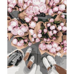 Картина по номерам "Ярмарка пионов ©Оксана Воробий" ★★★★
