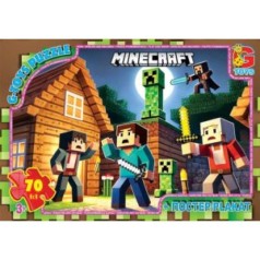 Пазли ТМ "G-Toys" із серії  "Minecraft" (Майнкрафт), 70 ел.
