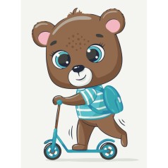 Картина за номерами: Ведмедик школярик
