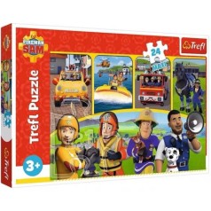 Пазли (24 елм) "Разом ми команда.Пожежник Сем"