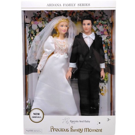 Набор кукол "Свадьба", высота 30 см, 2 куклы, шарнирное соединение суставов, съемная обувь