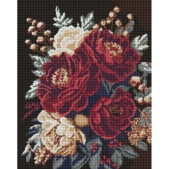 Алмазная мозаика "Цветочный покой" 40х50см