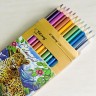 Цветные карандаши 12цв"Металик", трехгранные (21241)