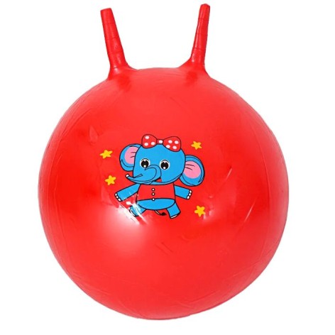 М'яч для фітнесу діаметр 35 см, висота з вушками 40 см, у пакеті (ЧЕРВОНИЙ)