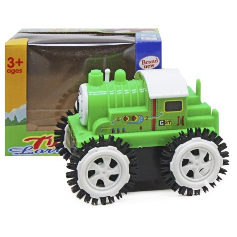 Поезд-перевертыш на батарейках (зеленый)