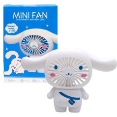 Вентилятор "MINI FAN", встроенный аккумулятор, USB Type-C, в коробке (CINNAMONROLL)