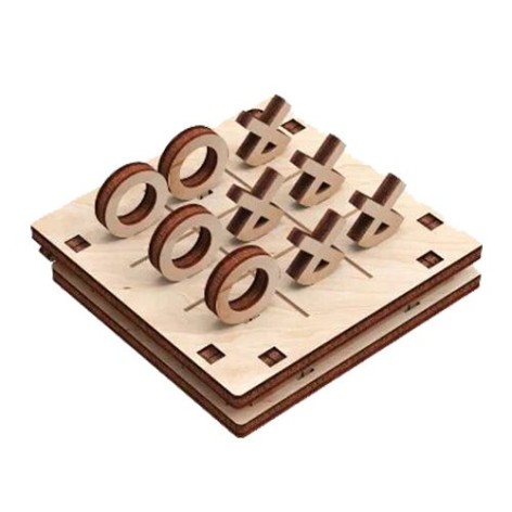 Деревянный конструктор "Игра. Крестики-нолики", 15 дет