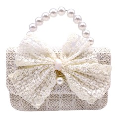 Сумочка детская с бантом 15х10х7 см (БЕЛАЯ)