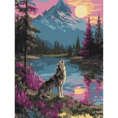 Картина по номерам "Одинокий волк" 30x40 см