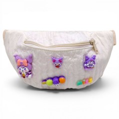 Дитяча напоясна сумочка "Sanrio" одне відділення, в пакеті (БЕЖЕВА)