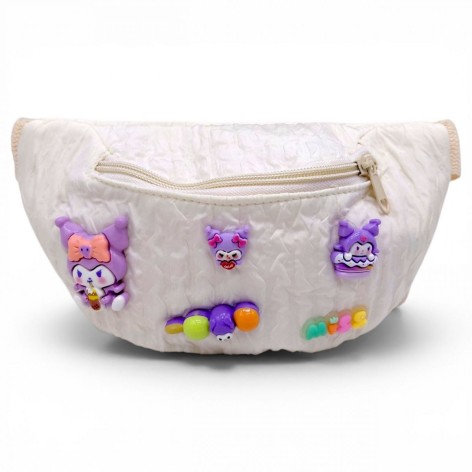Дитяча напоясна сумочка "Sanrio" одне відділення, в пакеті (БЕЖЕВА)