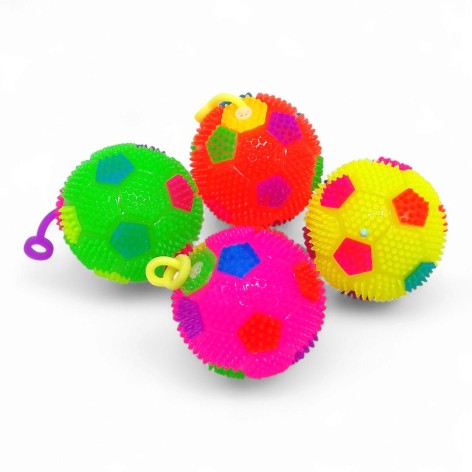 Сяюча пищалка М'ячик кольоровий 7,5 см МІКС