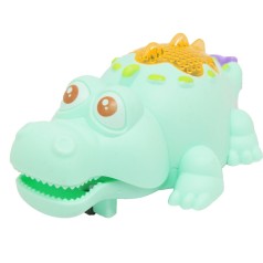 Заводная игрушка со светом "Крокодил", мятный