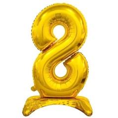 Шарик фольгированный цифра  "8" напольный 80 см