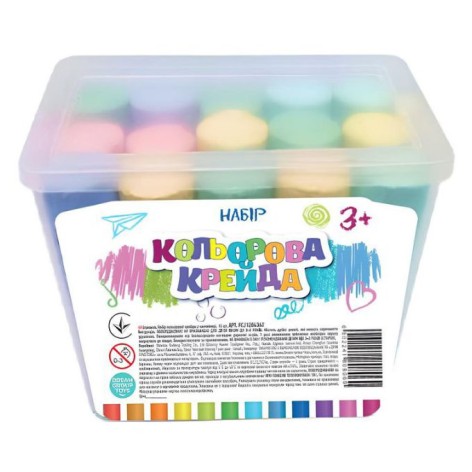 Набір кольорової крейди у контейнері, 15 шт. (FCJ1284362)