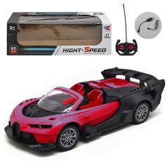 Машинка на радиоуправлении "Bugatti" (красная)