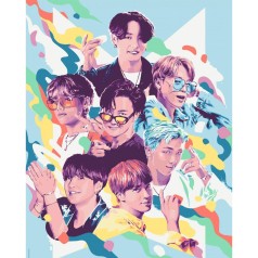 Картина за номерами Аніме, K-Pop, BTS (БТС) 40*50 см Орігамі LW 3288