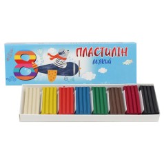 Пластилин детский, мягкий, 8 цветов.