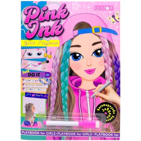 Багаторазова книга завдань для дівчаток Pink Ink "GIRLS PLAYBOOK"