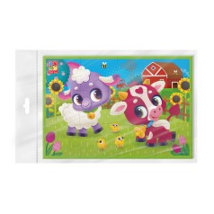 Игра развивающая Vladi Toys мягкие пазлы А5. Коровка и овечка. VT1104-23 (укр)