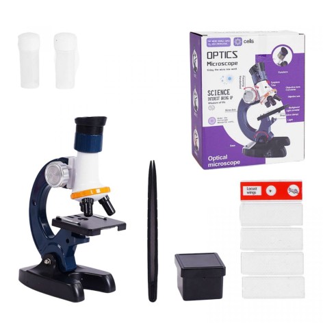 Микроскоп с набором (ГОЛУБОЙ)