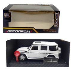 Машинка металлическая "АВТОПРОМ, Mercedes-Benz G 350", белая (коробка – 18х9х8 см)