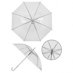 Зонтик прозрачный, белый