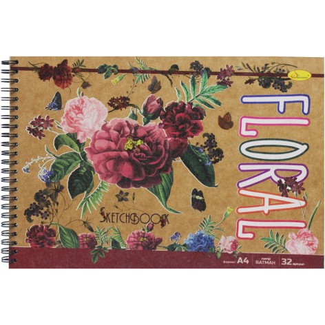Скетчбук "Floral", 32 листи, А4
