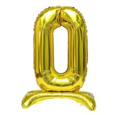 Шарик фольгированный цифра  "0" напольный 80 см