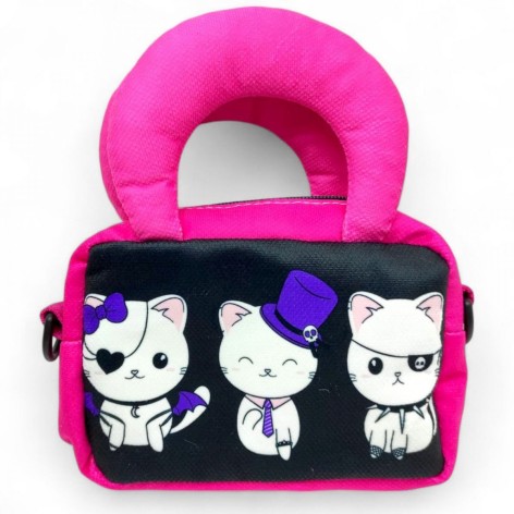 Сумка mini (текстильная) 18х123 см (без ручек) (розовая)