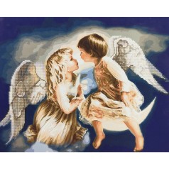 Алмазная мозаика "Милые ангелочки", 40х50 см