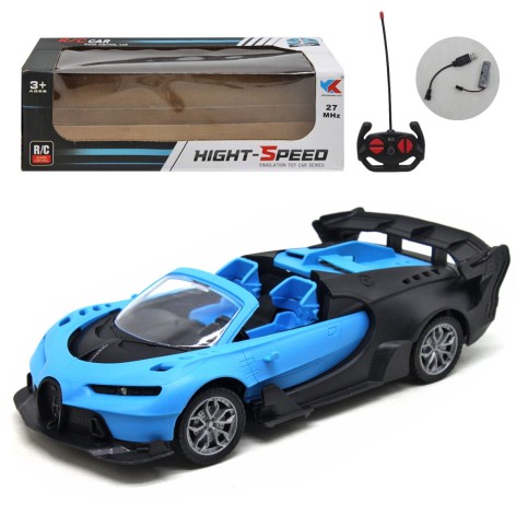 Машинка на радиоуправлении "Bugatti" (синяя)