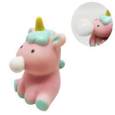 Игрушка-антистресс "Единорожка с жвачкой", розовый