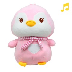 Мягкая игрушка "Пингвин Айси", 40 см, музыкальный, розовый  (укр)