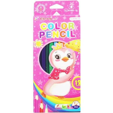 Олівці кольорові "Пінгвіня", 12 шт.