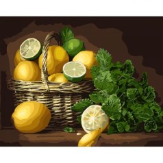 Картина по номерам "Лимонное настроение" ★★★