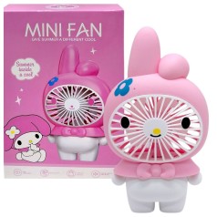 Вентилятор "MINI FAN", встроенный аккумулятор, USB Type-C, в коробке (MY MELODY)