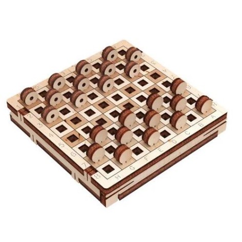 Деревянный конструктор "Игра. Шашки", 36 дет
