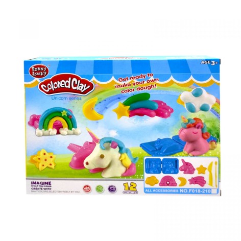 Тесто для лепки 12 цветов, 7 форм, инструменты, в коробке