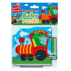 Игра развивающая Vladi Toys мягкие беби пазлы. Веселый поезд. VT1106-95 (укр)