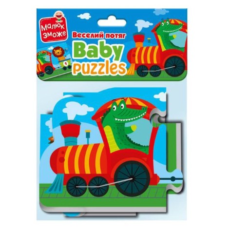 Игра развивающая Vladi Toys мягкие беби пазлы. Веселый поезд. VT1106-95 (укр)