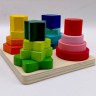 Деревянный геометрический сортер "WToys", 12,5х12,5 см, в коробке
