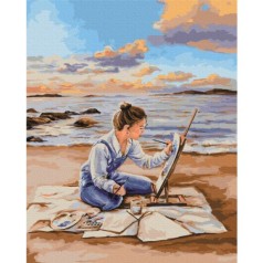 Картина по номерам "Нарисованный закат @Дарина Михайлишин"★★★★