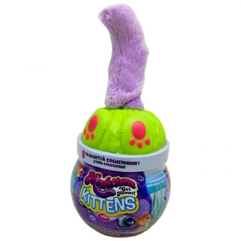 Котенок в аквариуме, сиреневый хвост