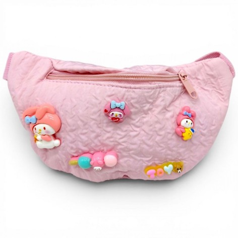 Дитяча напоясна сумочка "Sanrio" одне відділення, в пакеті (РОЖЕВА)