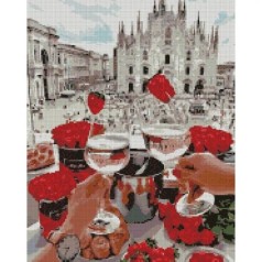 Уценка. Алмазная мозаика "Встреча" - порвана пленка