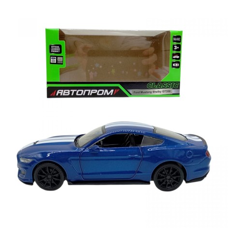 Машинка металлическая "АВТОПРОМ, Ford Shelby GT35", СИНИЙ (коробка - 16х7,5х8 см)