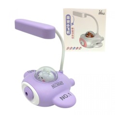 Настольная лампа со стругачкой для карандашей "Самолетик", (сиреневый)